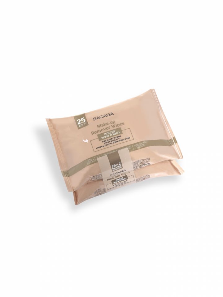 זוג מגבונים להסרת איפור