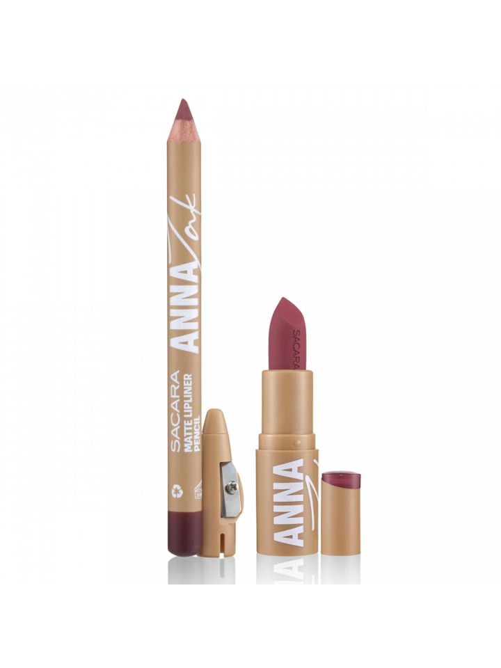 סט עפרון תוחם ושפתון מט 04 - אנה זק