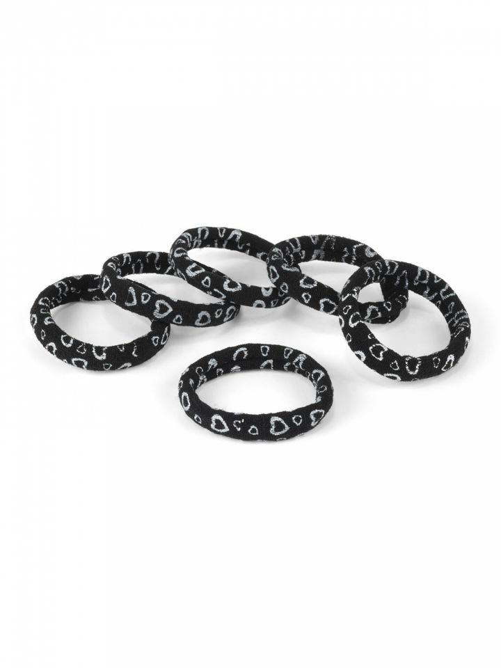 גומיות לבבות- שחור