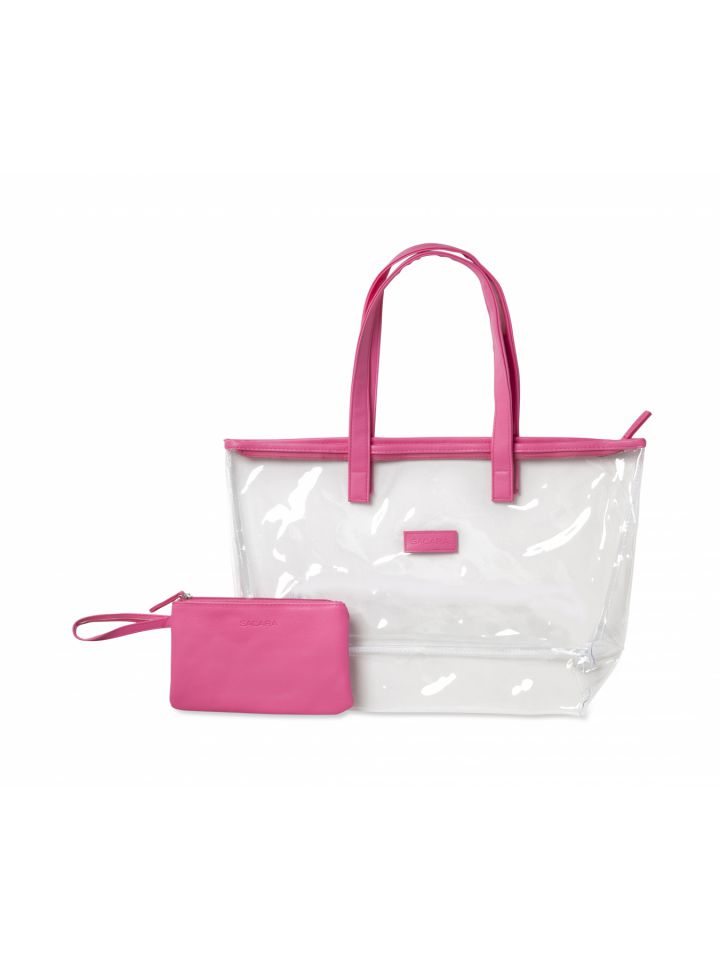 תיק ים + ארנק - ורוד פוקציה