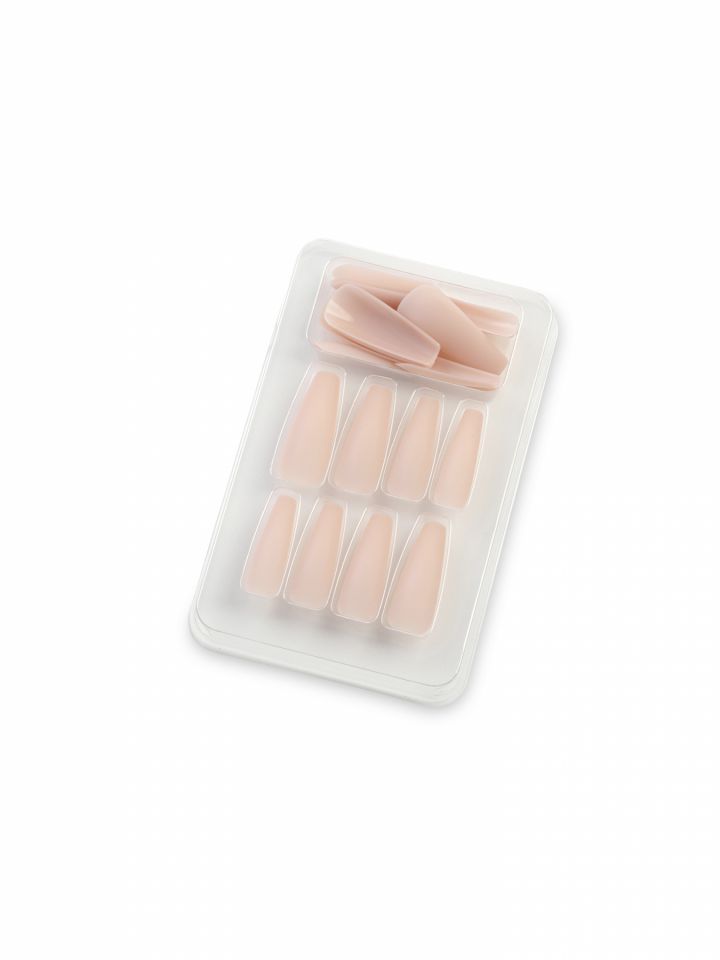 ציפורניים מלאכותיות נטורל מט בלרינה ארוך