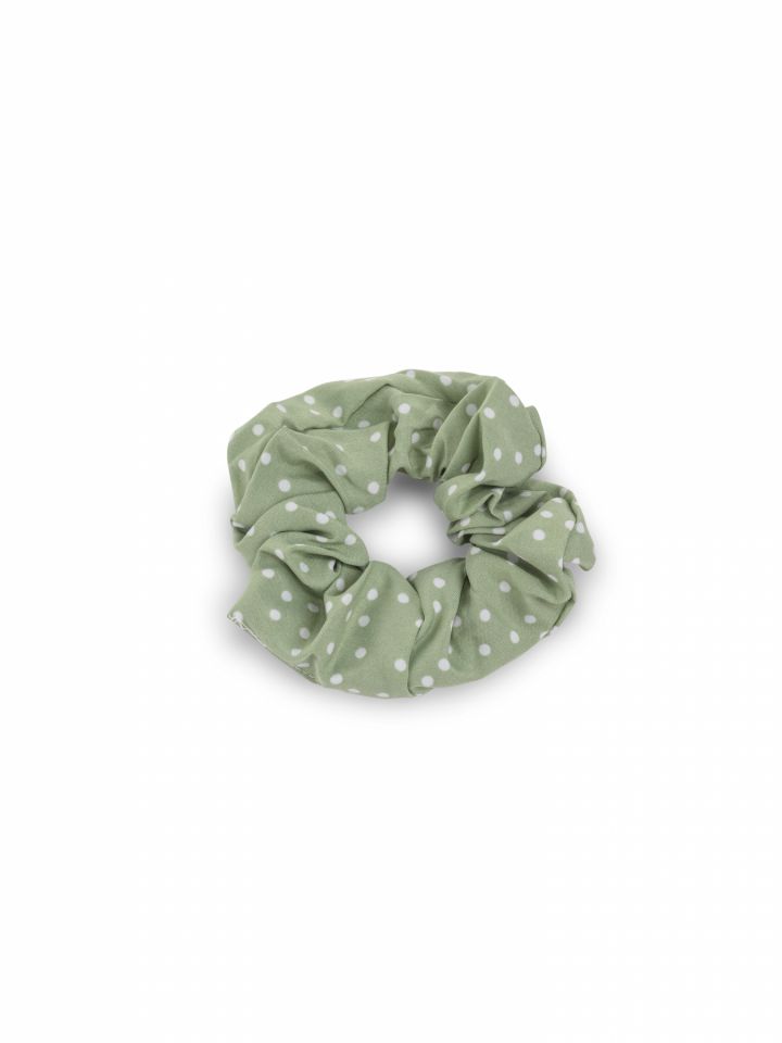 גומיית שיער ירוק נקודות