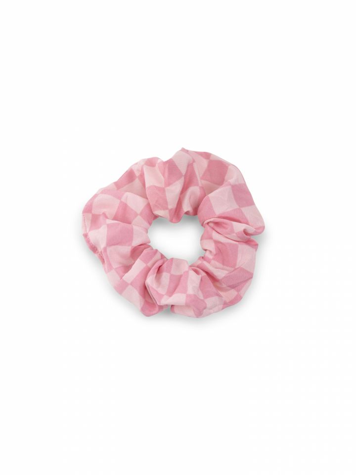 גומייה ורודה עם הדפס ריבועים