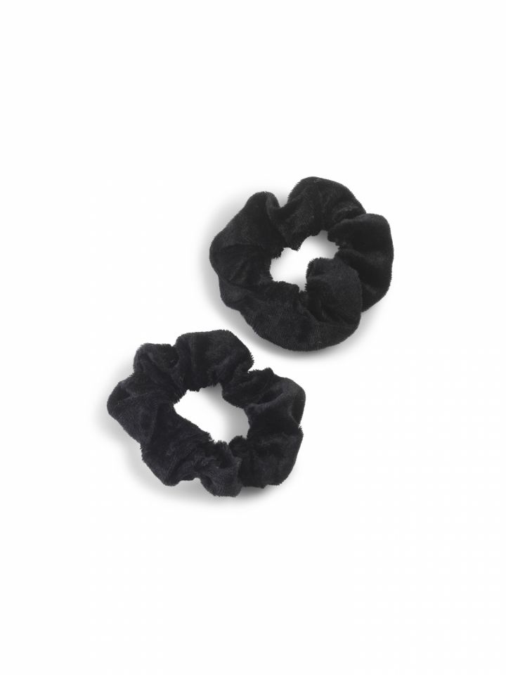 זוג גומיות קטיפה גדולות - שחור