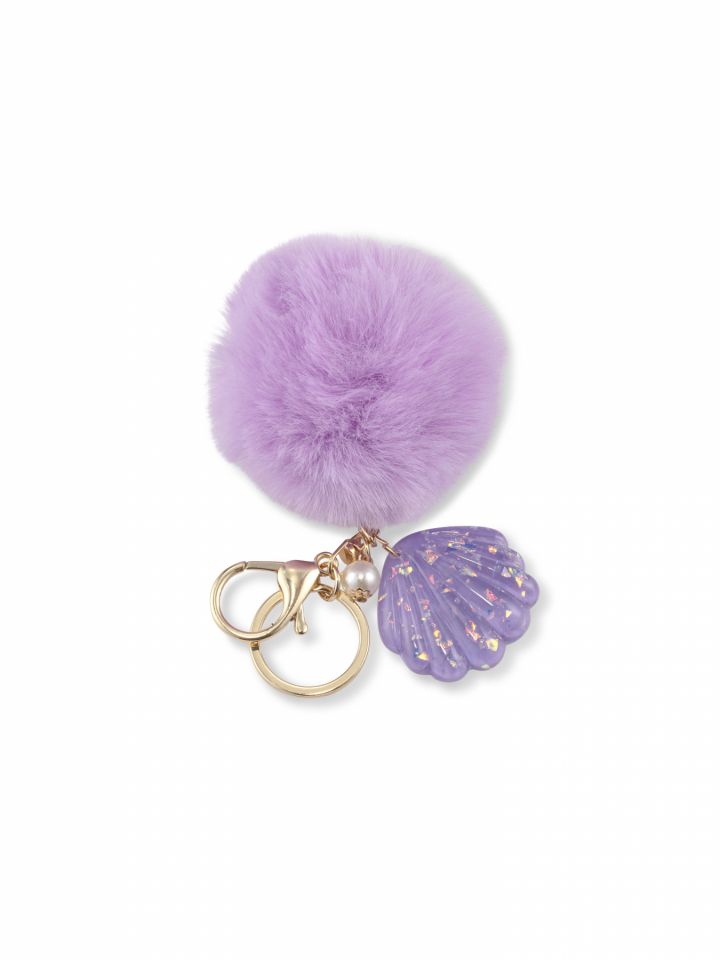 מחזיק מפתחות לב סגול