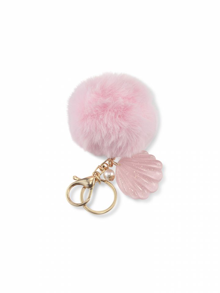 מחזיק מפתחות לב ורוד