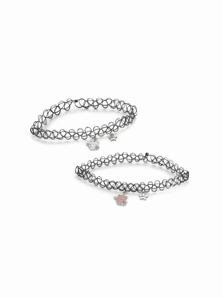 סט 2 שרשראות - צ’וקר שחור נסיכות