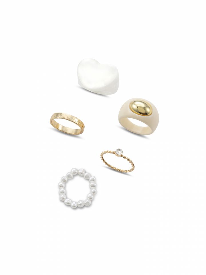 סט 5 טבעות שילוב פלסטיק - קטן