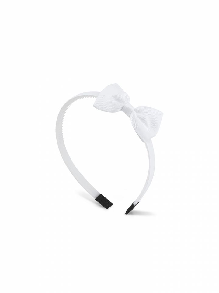 קשת לשיער עם פפיון- לבן