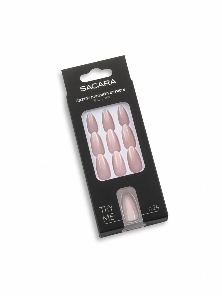 ציפורניים מלאכותיות - ורוד שקד