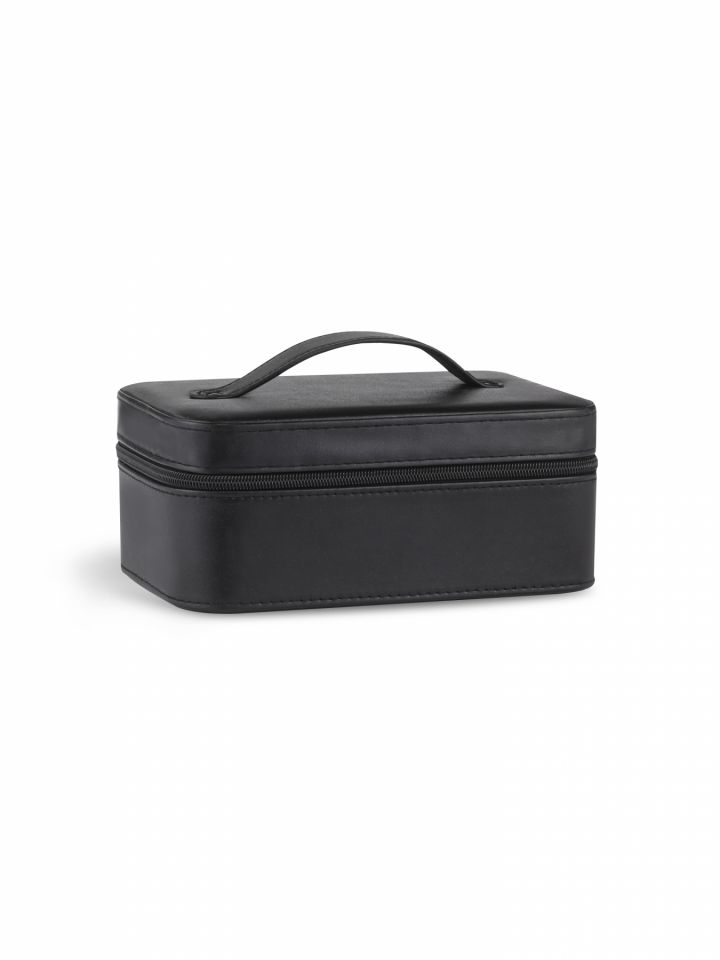 תיק איפור קשיח עם ידית – BLACK