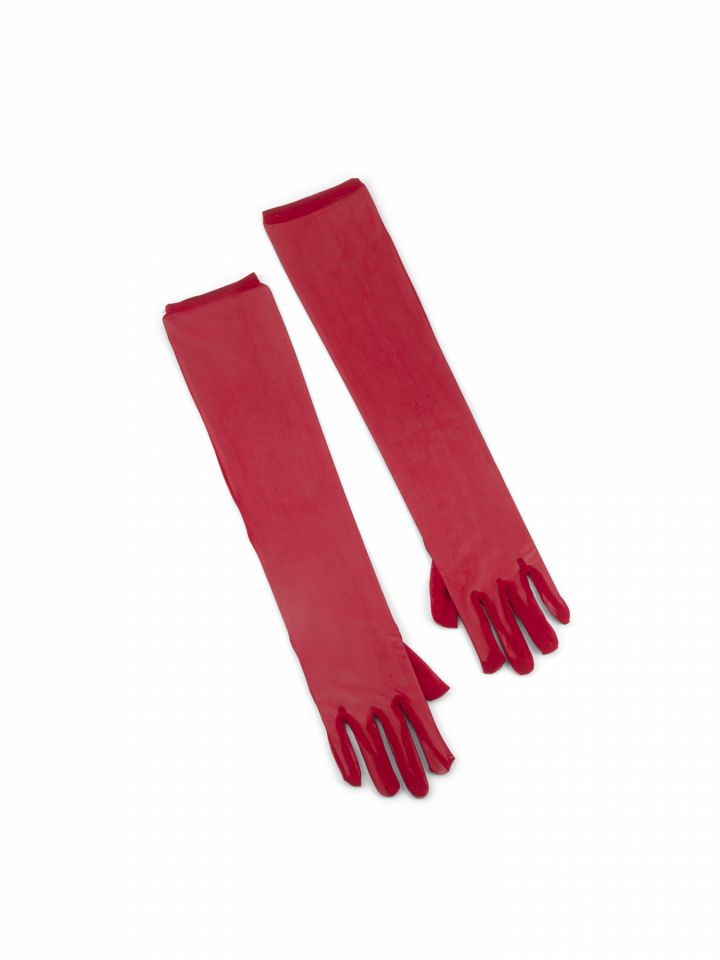 כפפות אדומות שקופות