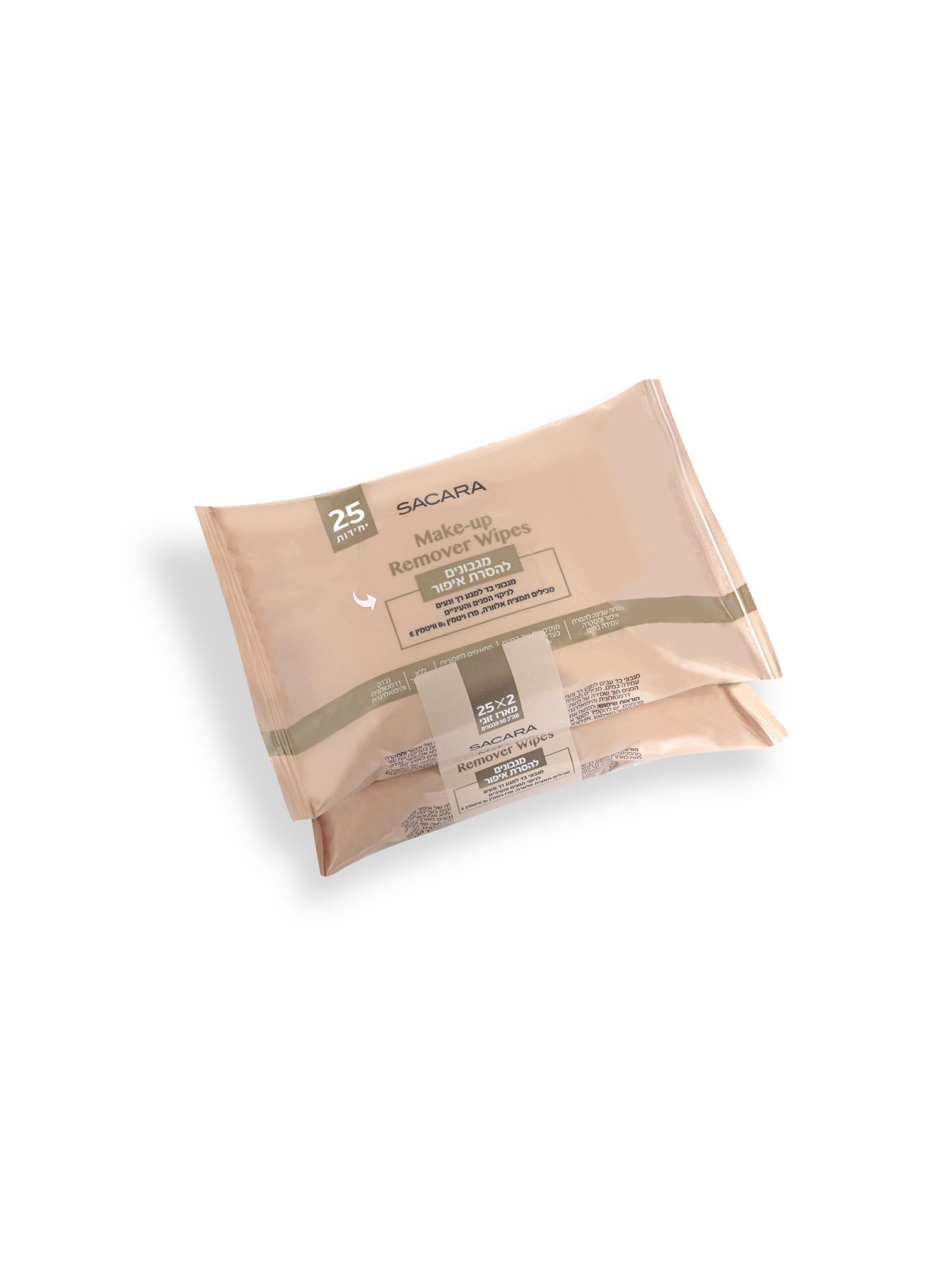 זוג מגבונים להסרת איפור