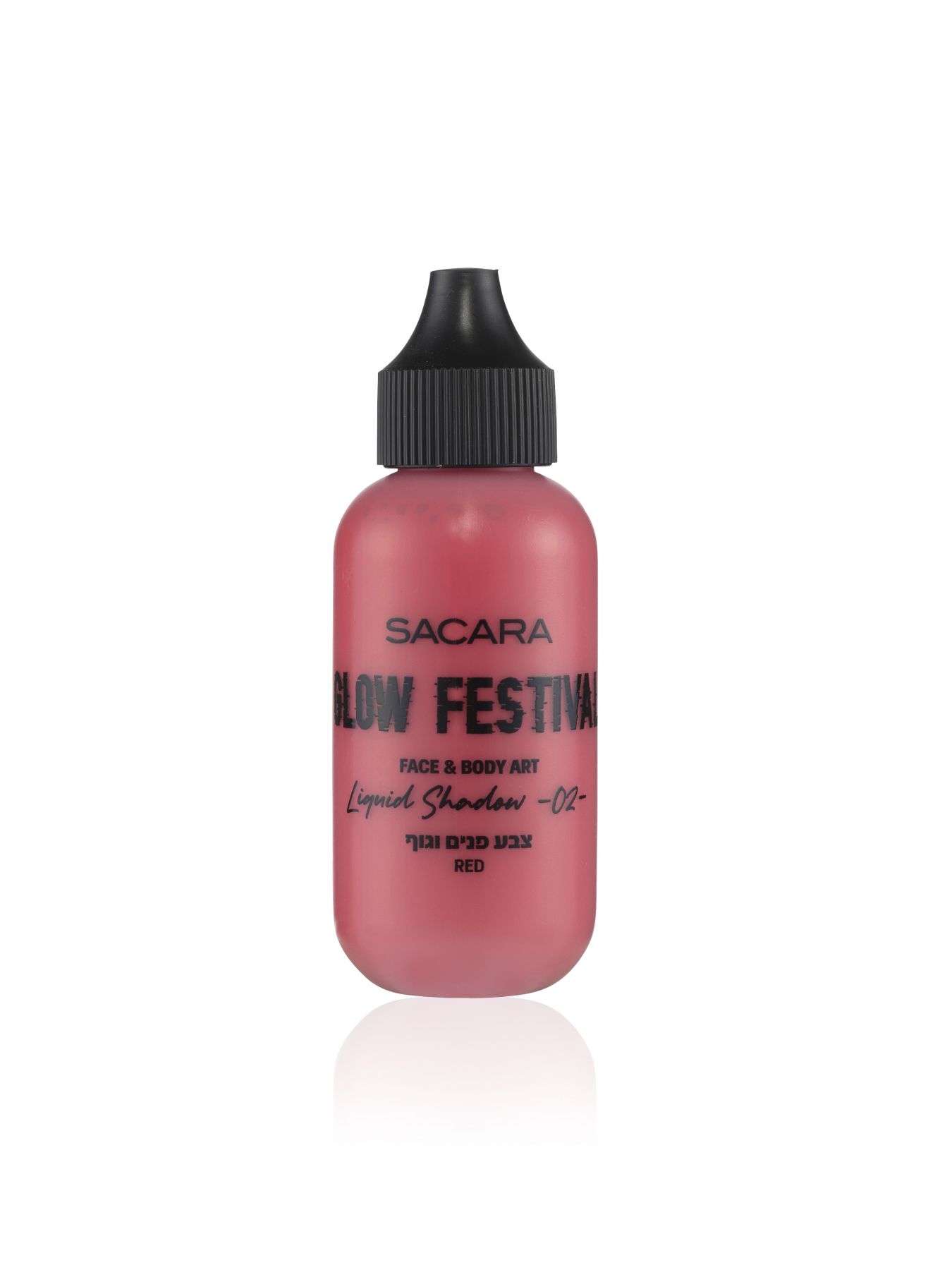 צבע פנים וגוף נוזלי - אדום