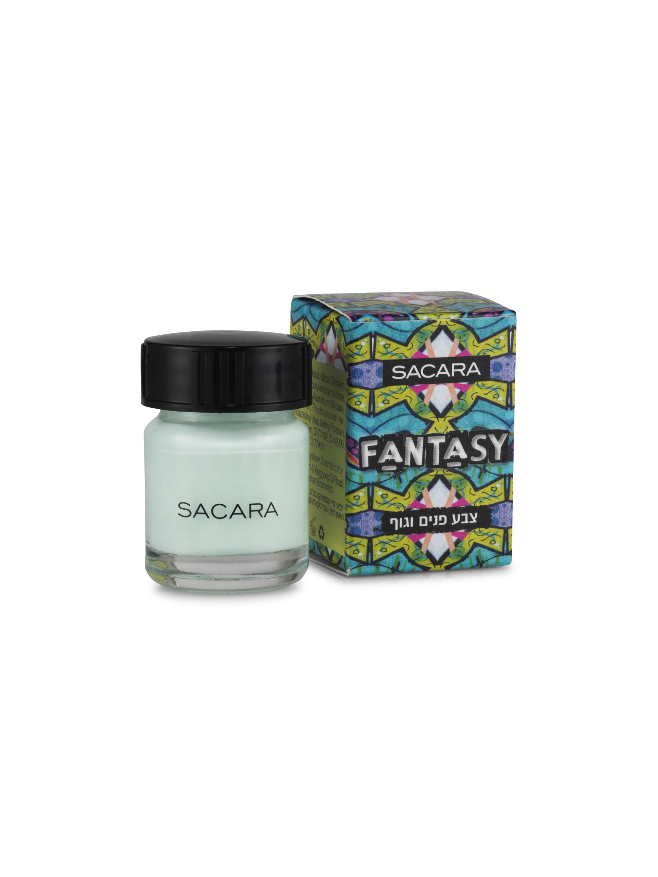 צבע פנים וגוף קרמי - ירוק 02