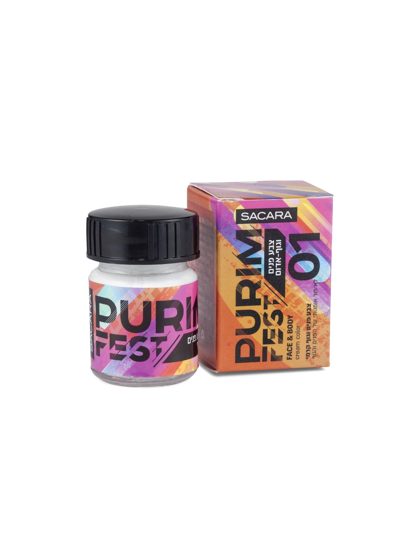 צבע פנים וגוף קרמי - לבן 06