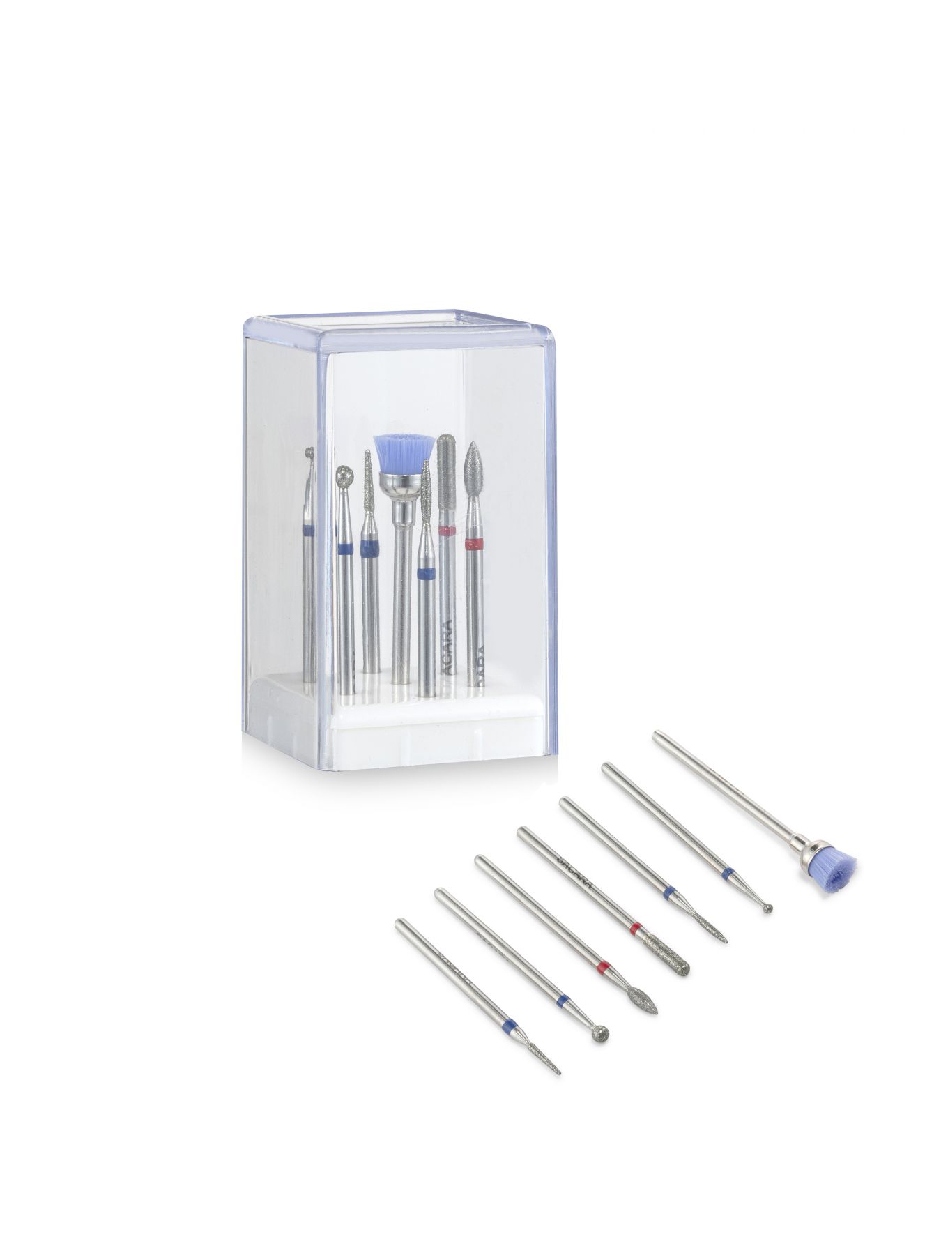 ראשי שיוף למכונה עם חריטת לוגו - 7 יחידות