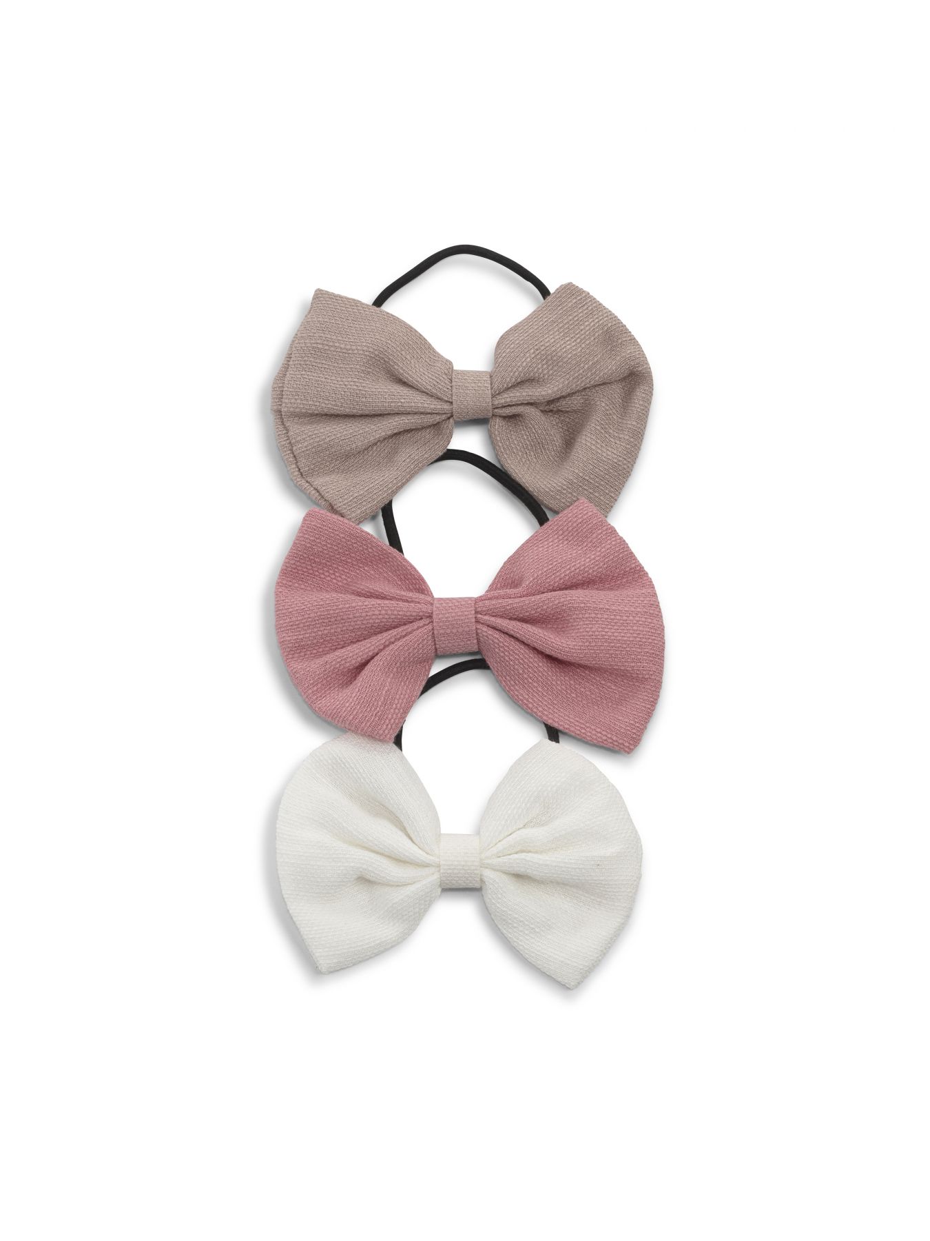 מארז 3 גומיות שיער פפיון – פסטל