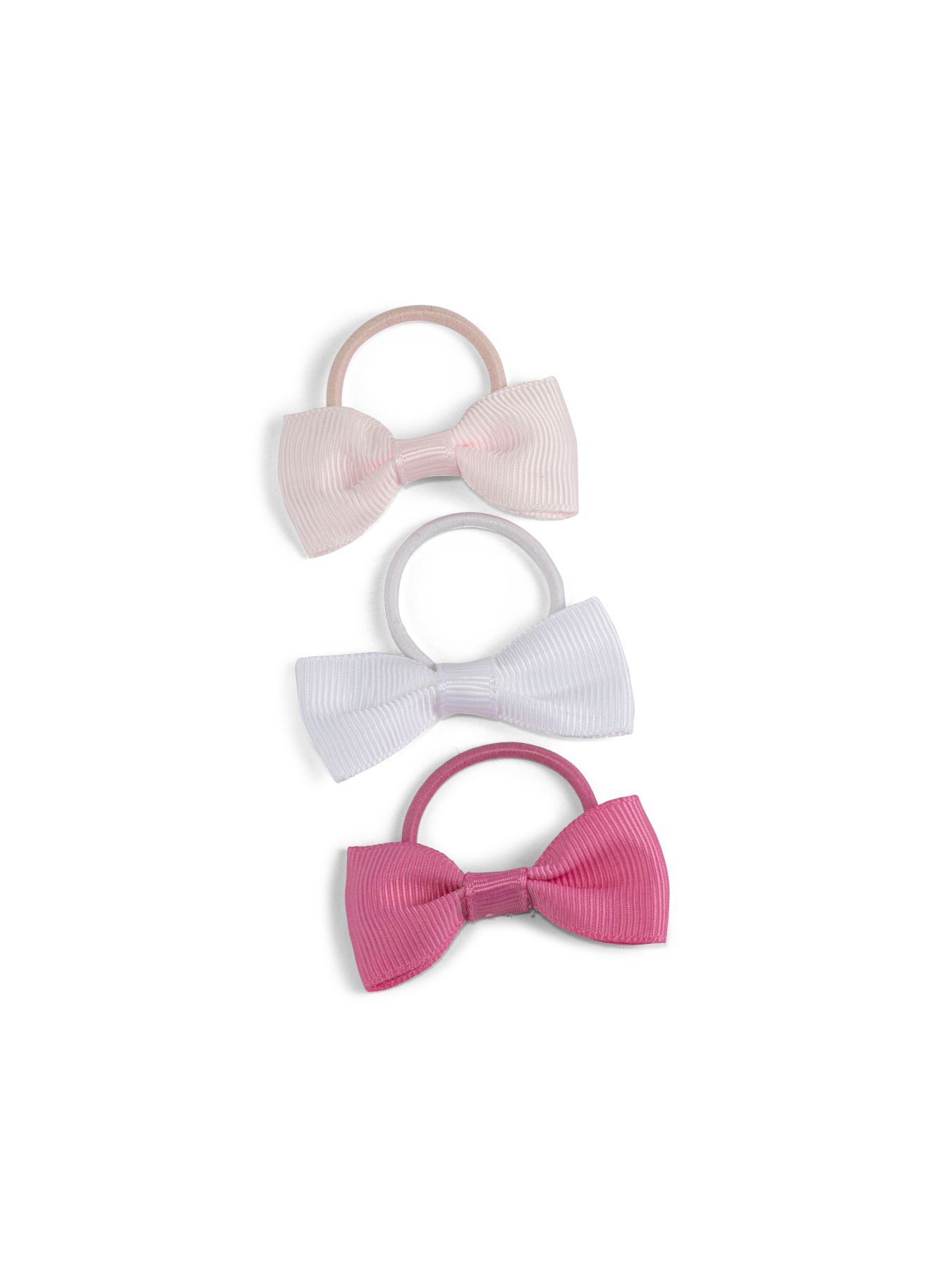 סט 20 גומיות פפיון בגווני ורוד ולבן