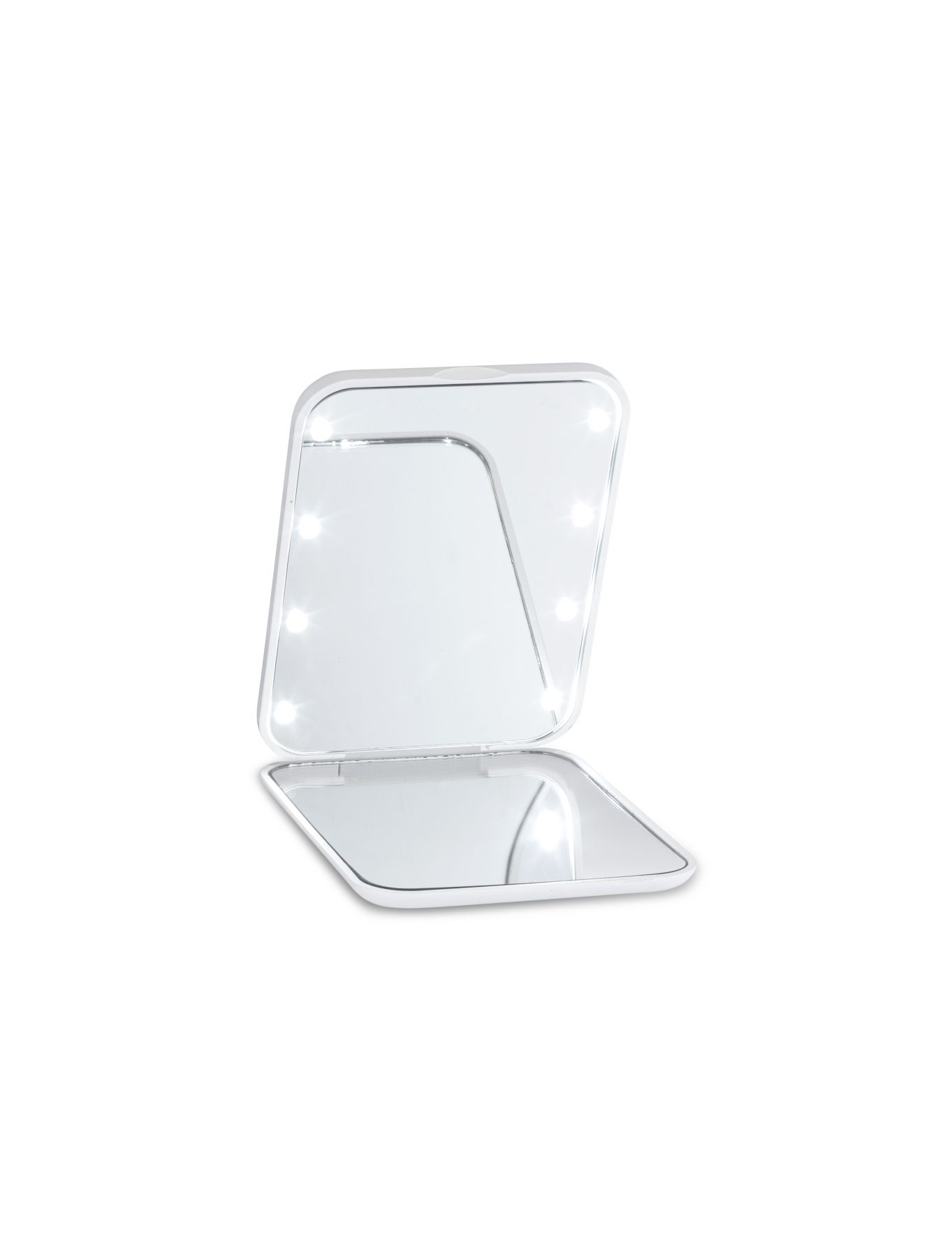 מראת כיס עם תאורת לד- ורוד