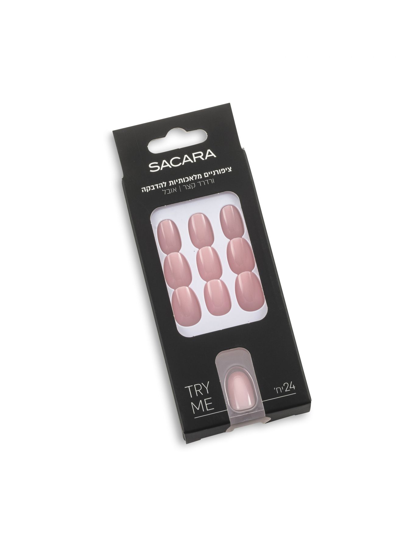 ציפורניים מלאכותיות - ורדרד קצר אובל