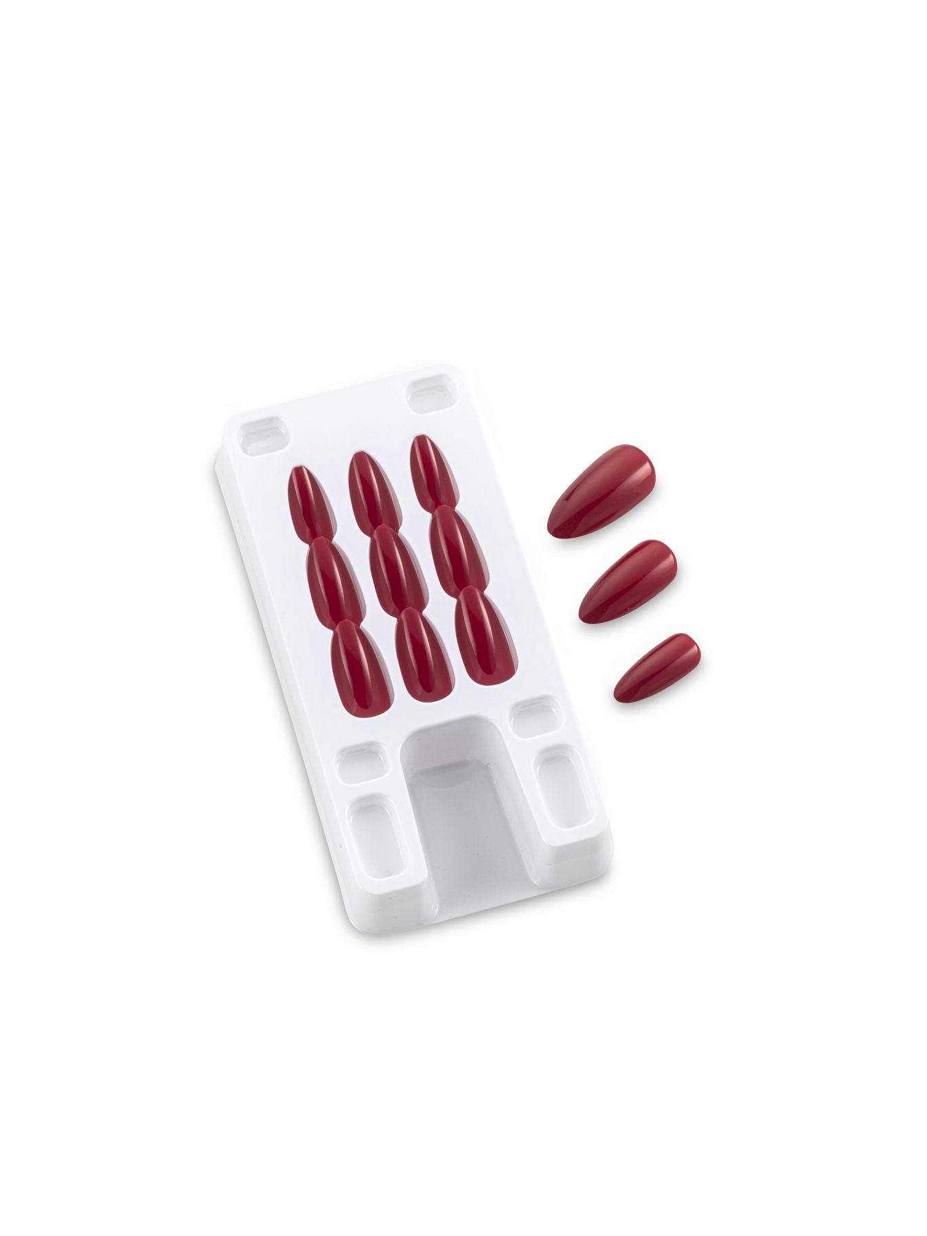 ציפורניים מלאכותיות - בורגנדי שקד