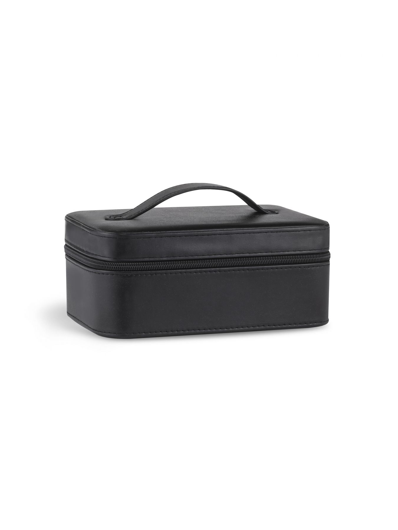תיק איפור קשיח עם ידית – BLACK