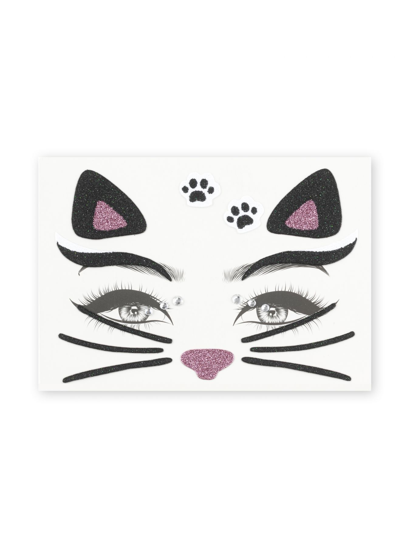 מדבקת פנים חתול